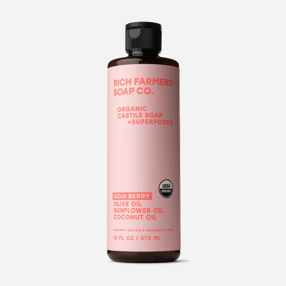 Rich Farmers Organic Liquid Castile Soap Goji Berry 473ml