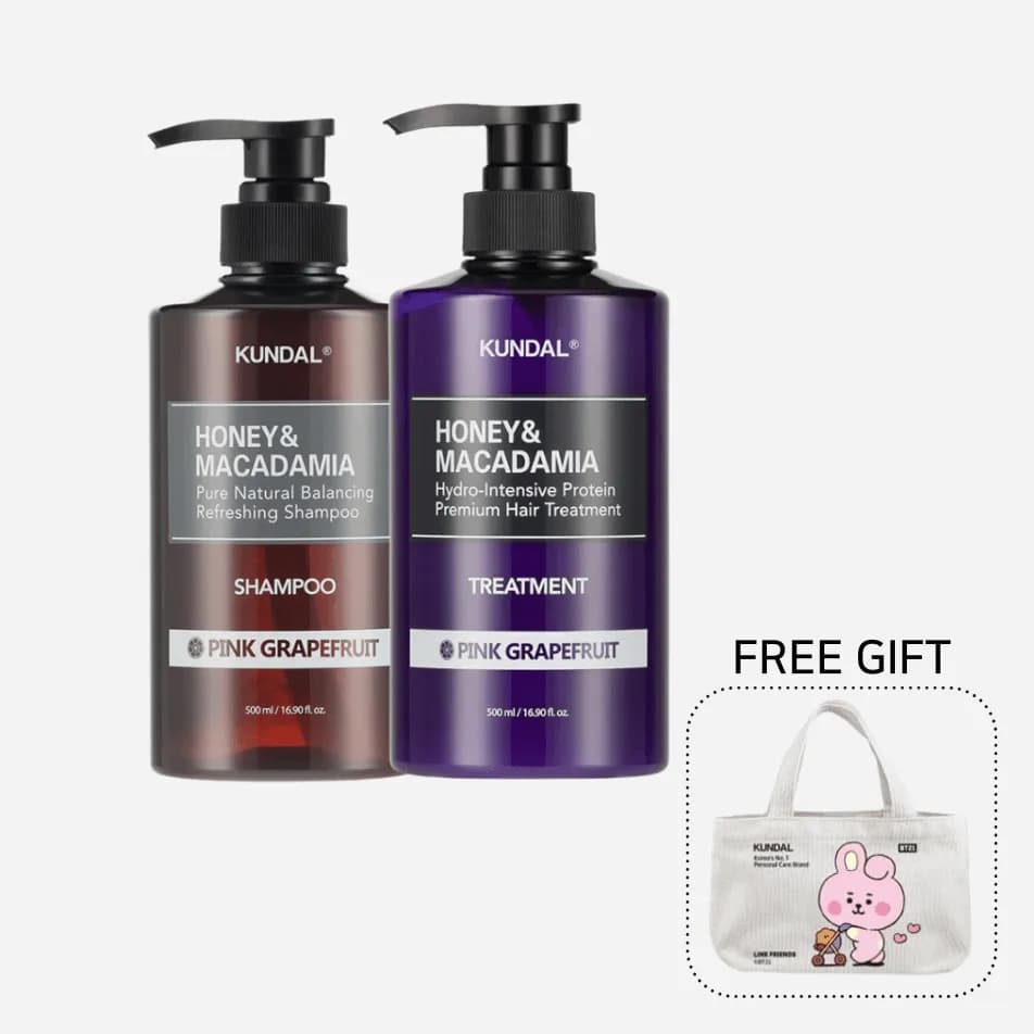 HONEY & MACADAMIA NATURE SHAMPOO & TREATMENT SET - PINK GRAPEFRUIT