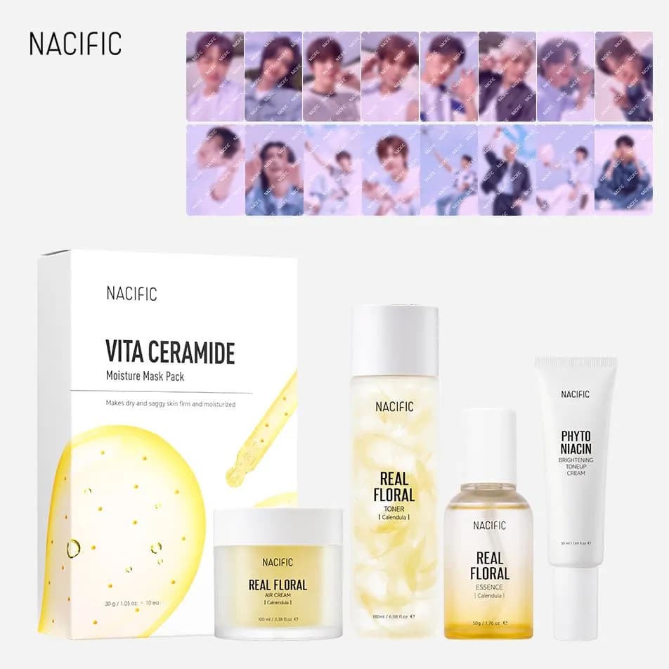 NACIFIC x ATEEZ Summer Vibe Set with ATEEZ 'Summer' Photocard A 8ea & ATEEZ 'Sky' Photocard B 8ea Included