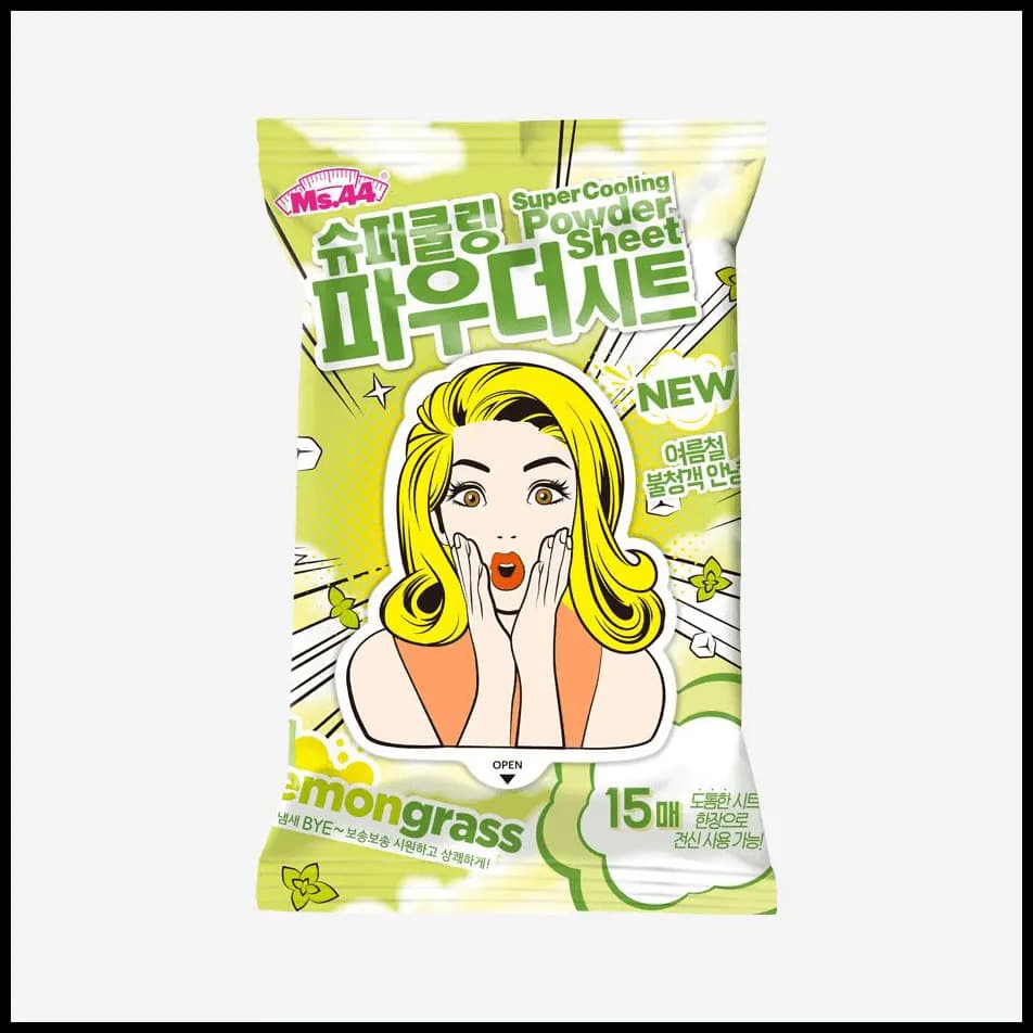 Super Cooling Powder Sheet Lemongrass